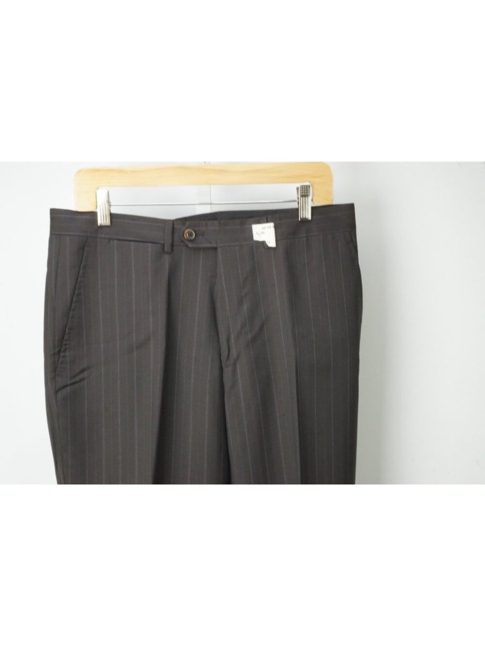 Sartoria Partenopea Brown Blue Striped Silk Blend Dress Pant 50 EU BRAND NEW